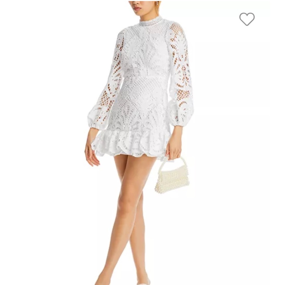 Elegant White Lace Mini Dress